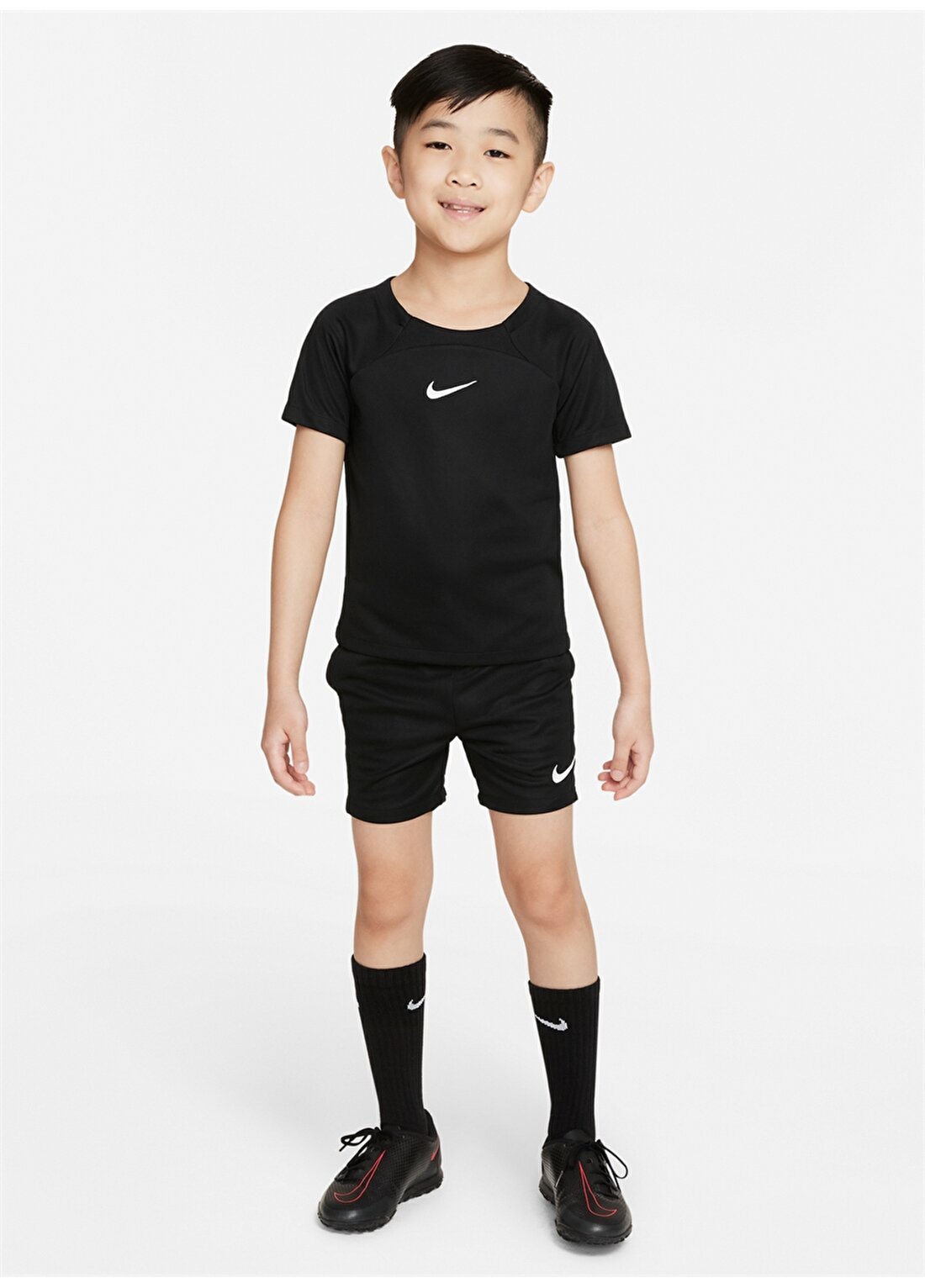 Nike Çocuk Siyah - Gri - Gümüş Lastikli Şort Takım DH9484 LK NK DF ACDPR TRN KIT K