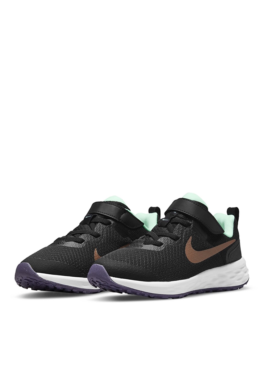 Nike Siyah - Gri - Gümüş Erkek Çocuk Yürüyüş Ayakkabısı DD1095 NIKE REVOLUTION 6 NN (PSV)