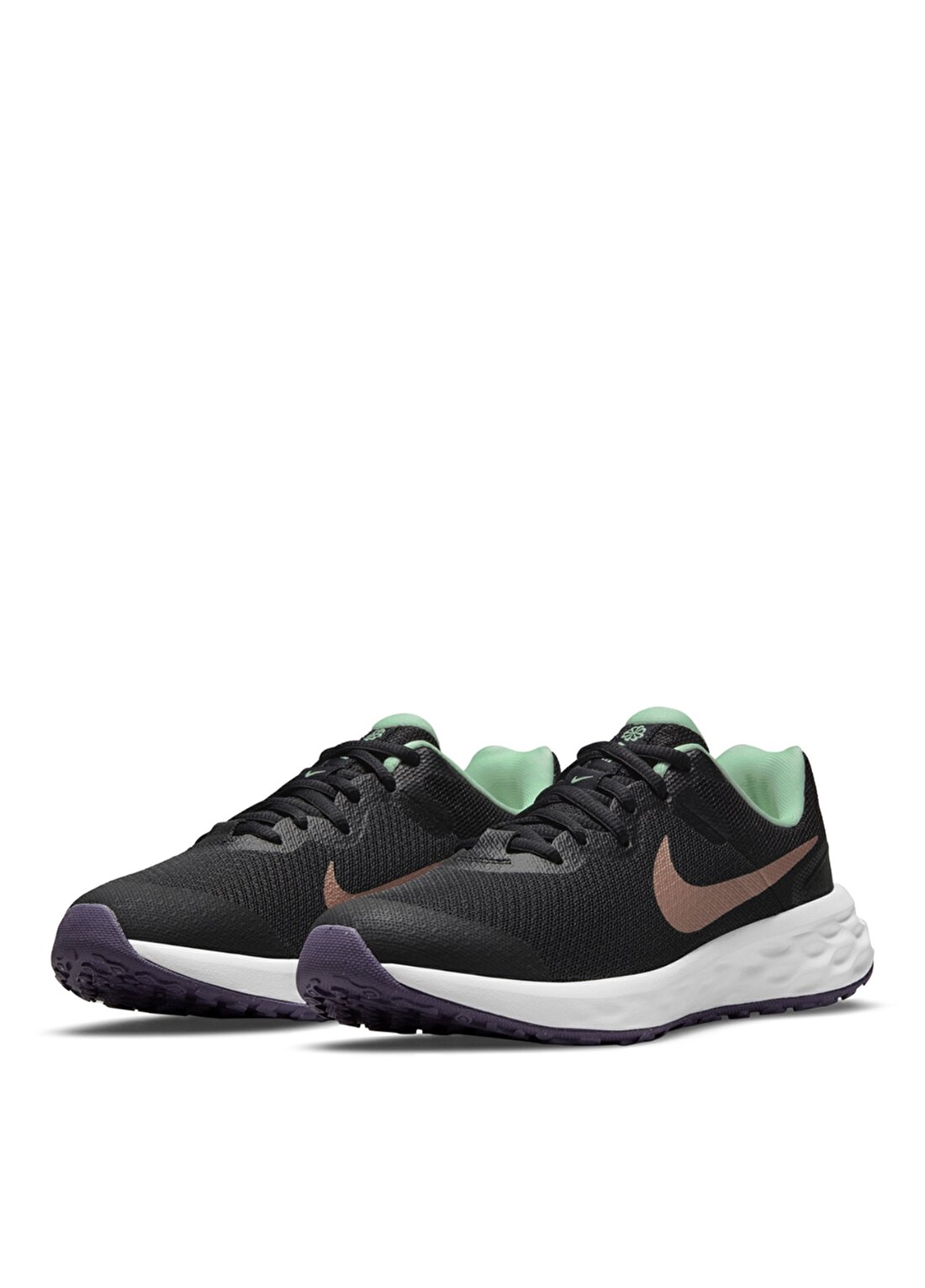 Nike Siyah - Gri - Gümüş Erkek Çocuk Yürüyüş Ayakkabısı DD1096 NIKE REVOLUTION 6 NN (GS)