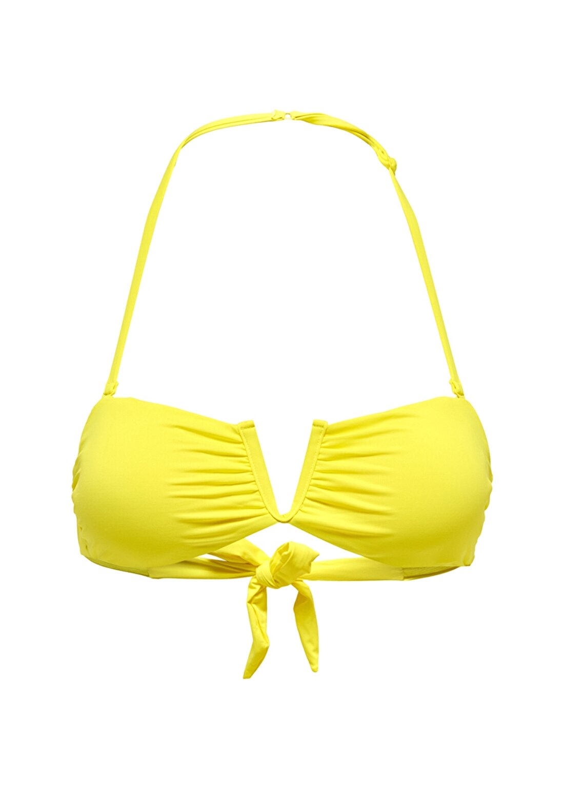 Only Onlelina Wire Bandeau Top Normal Kalıp Düz Koyu Sarı Kadın Bikini Üst