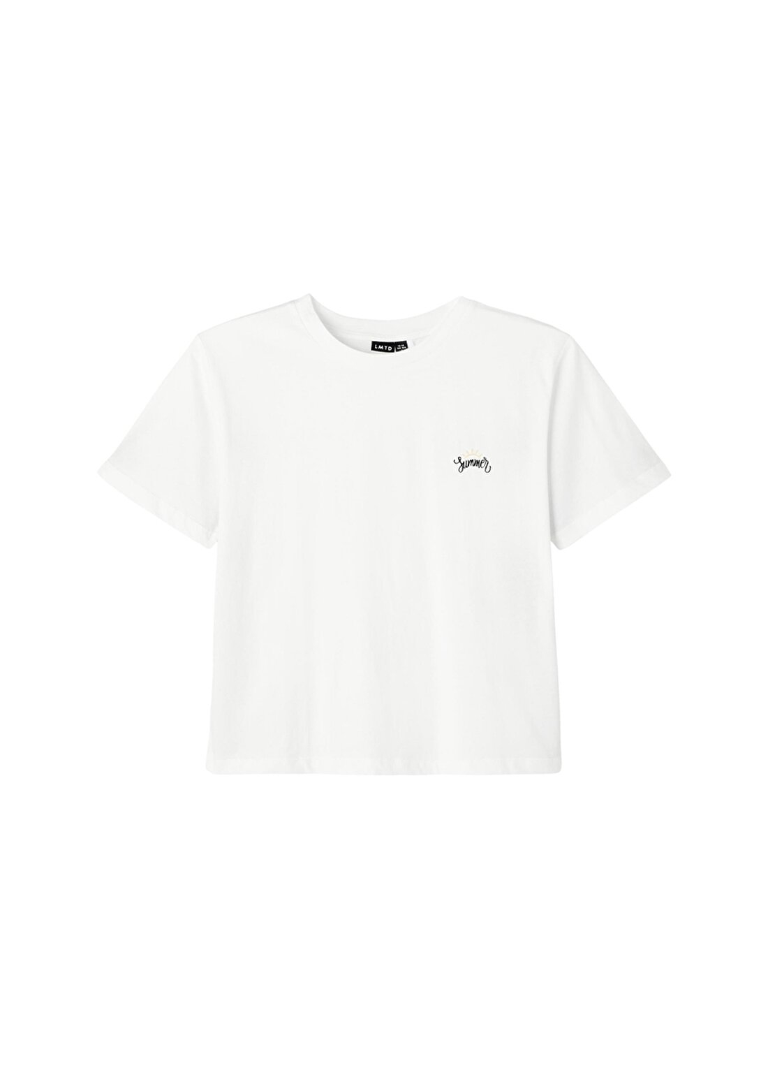 Lmtd Düz Beyaz Kız Çocuk T-Shirt 13204083