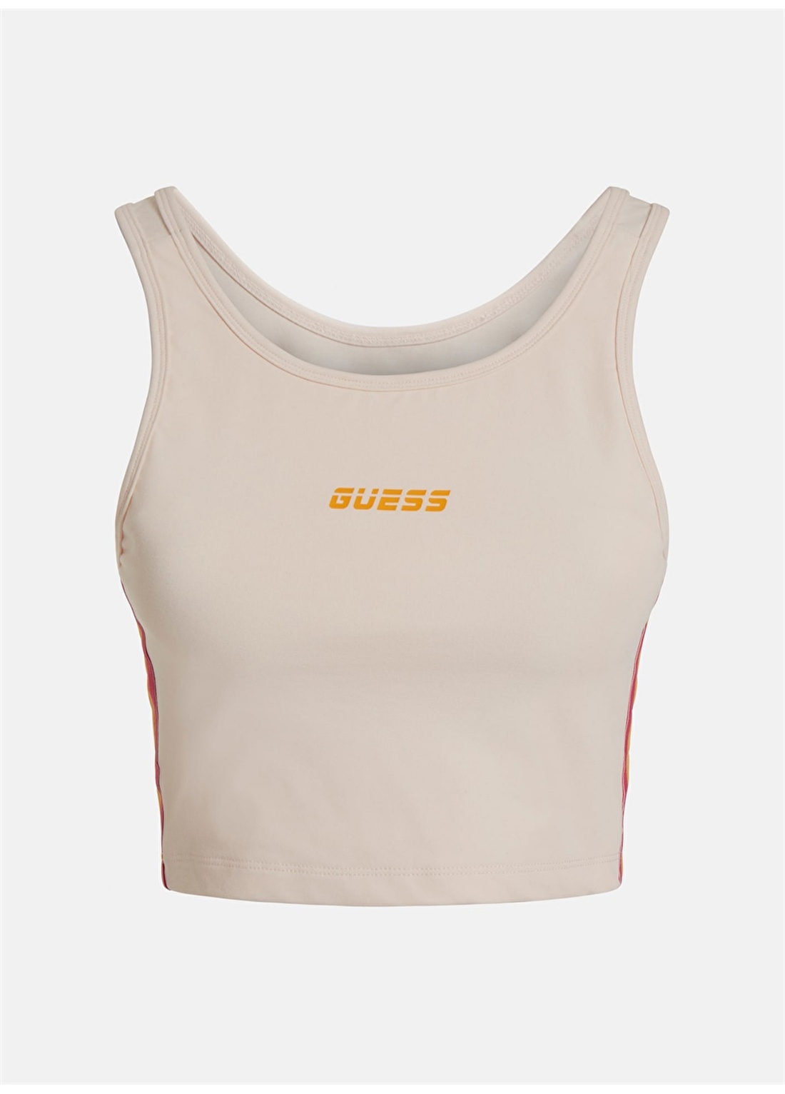 Guess V2RP03MC04G Yuvarlak Yaka Regular Fit Düz Krem Kadın Atlet