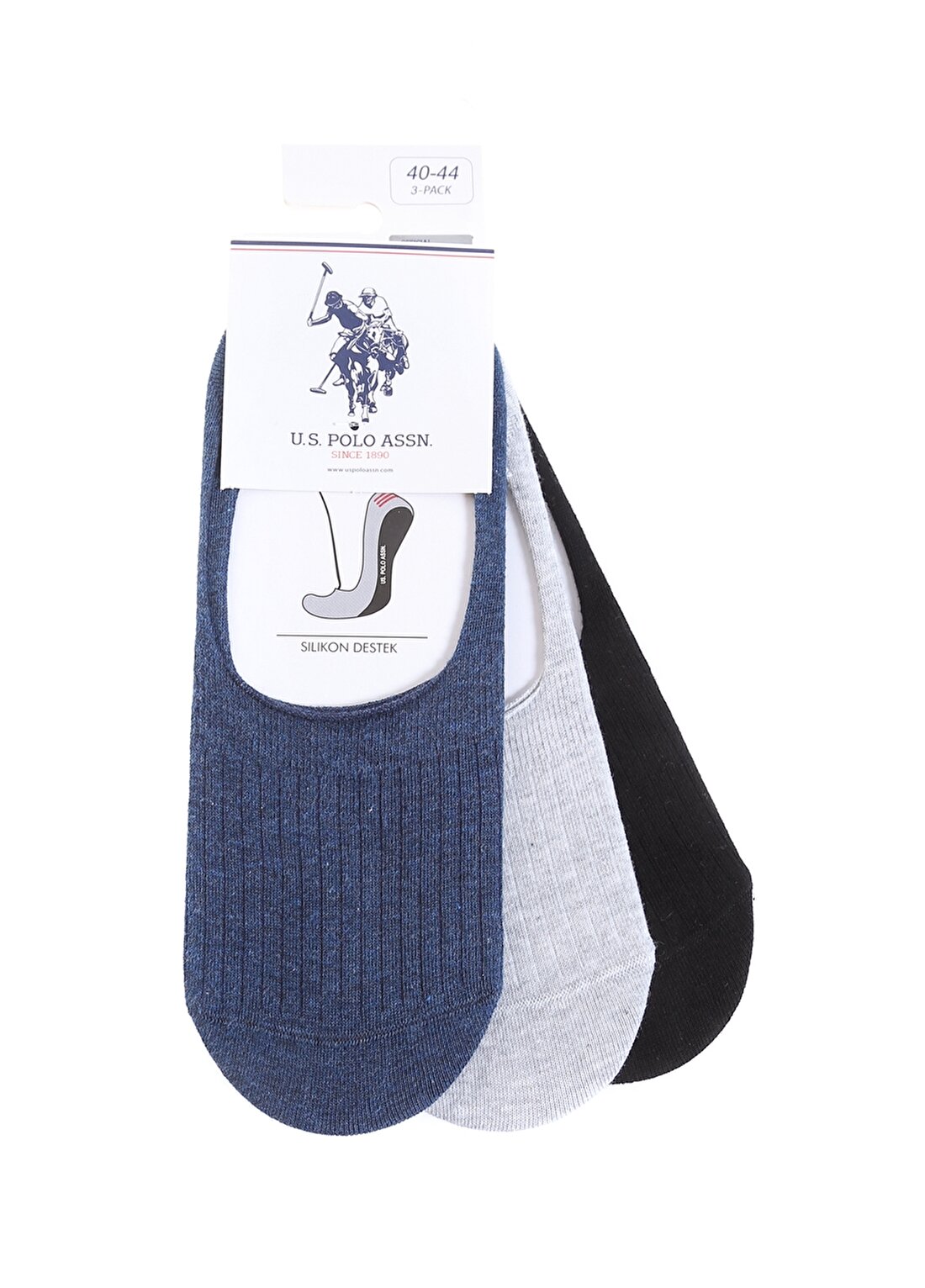 U.S. Polo Assn. Lacivert Erkek 3'Lü Paket Çorap