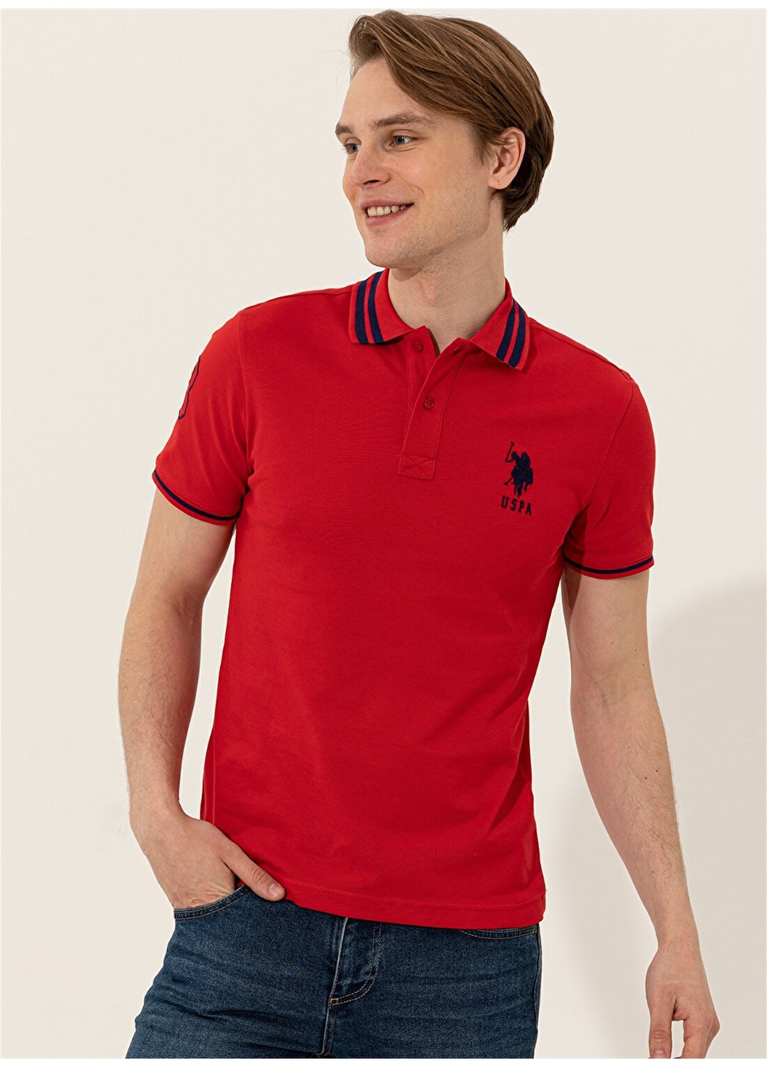 U.S. Polo Assn. Polo Yaka Kırmızı Erkek Polo T-Shirt GSD01IY022