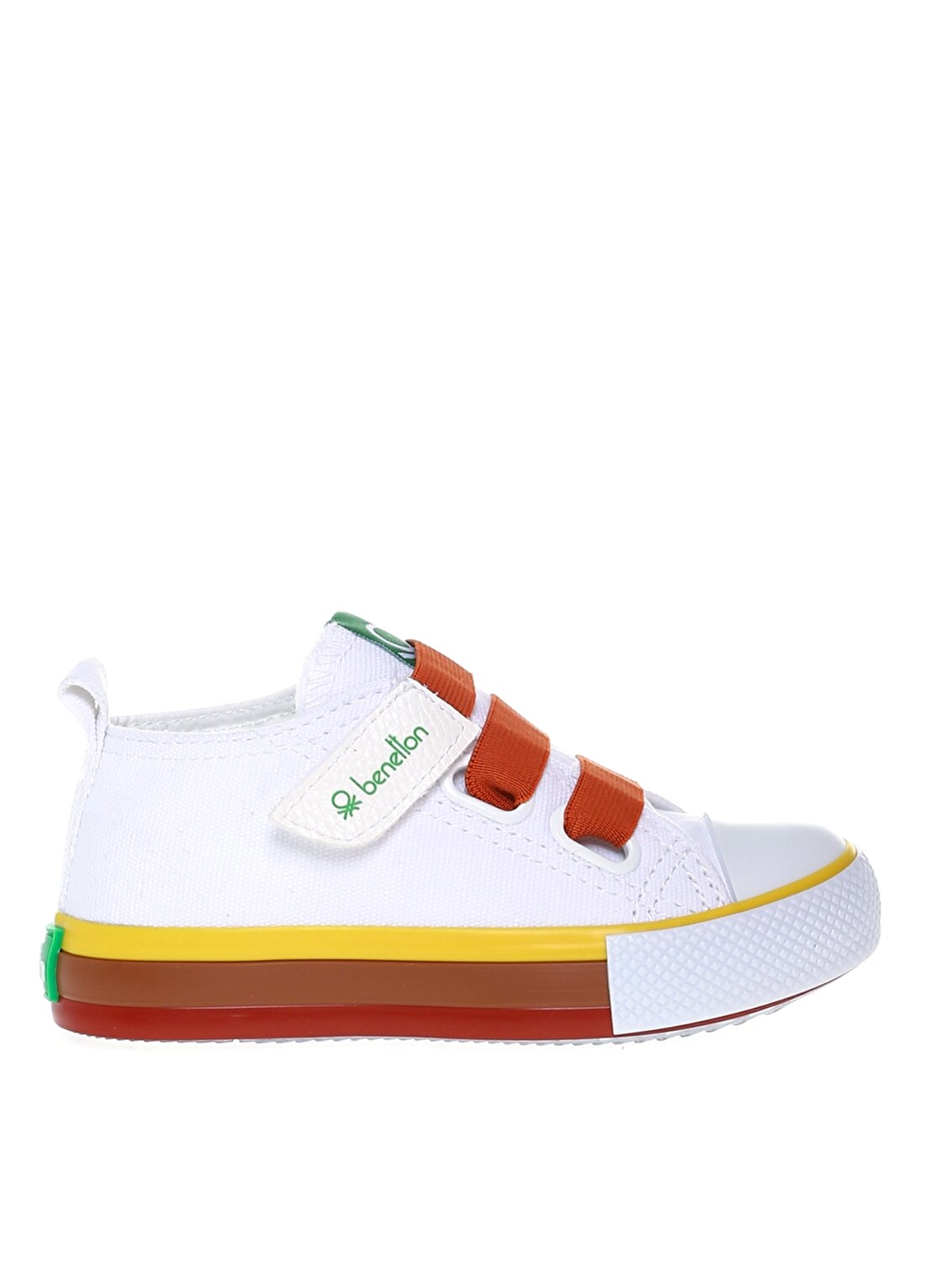 Benetton Beyaz - Turuncu Kız Çocuk Yürüyüş Ayakkabısı BN-30649 452--