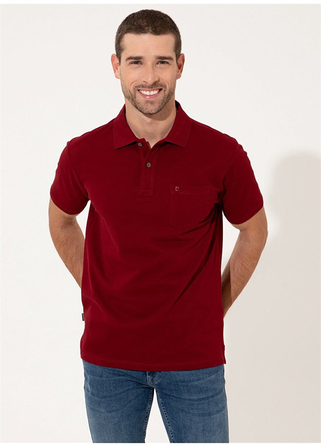 Pierre Cardin Polo Yaka Düz Kırmızı Erkek Polo T-Shirt EARTH-R
