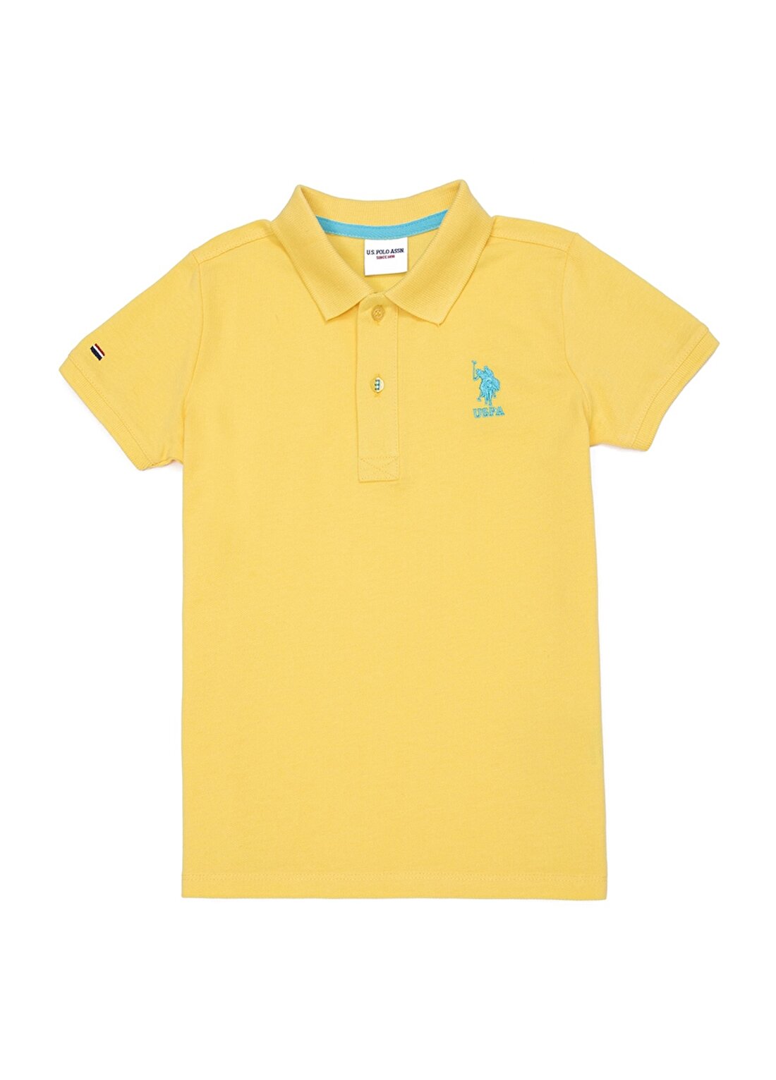 U.S. Polo Assn. Düz Sarı Erkek Çocuk Polo T-Shirt TP01IY022 -KIDS