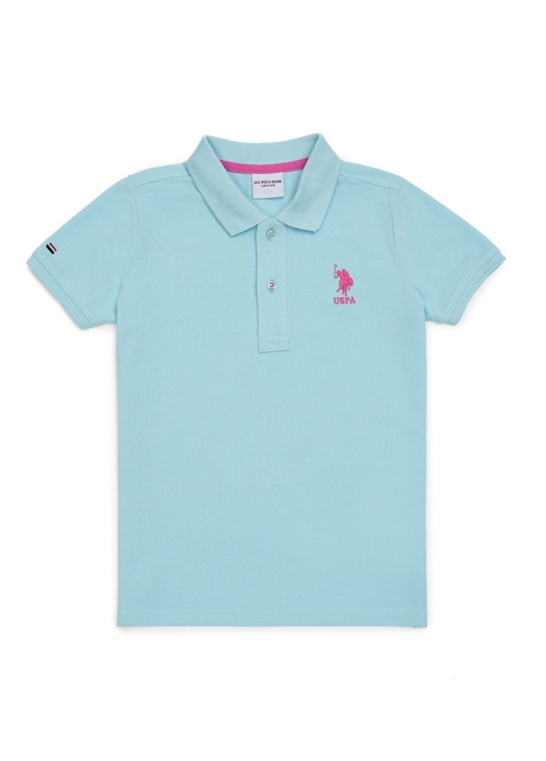 U.S. Polo Assn. Düz Mavi Erkek Çocuk Polo T-Shirt TP01IY022 -KIDS