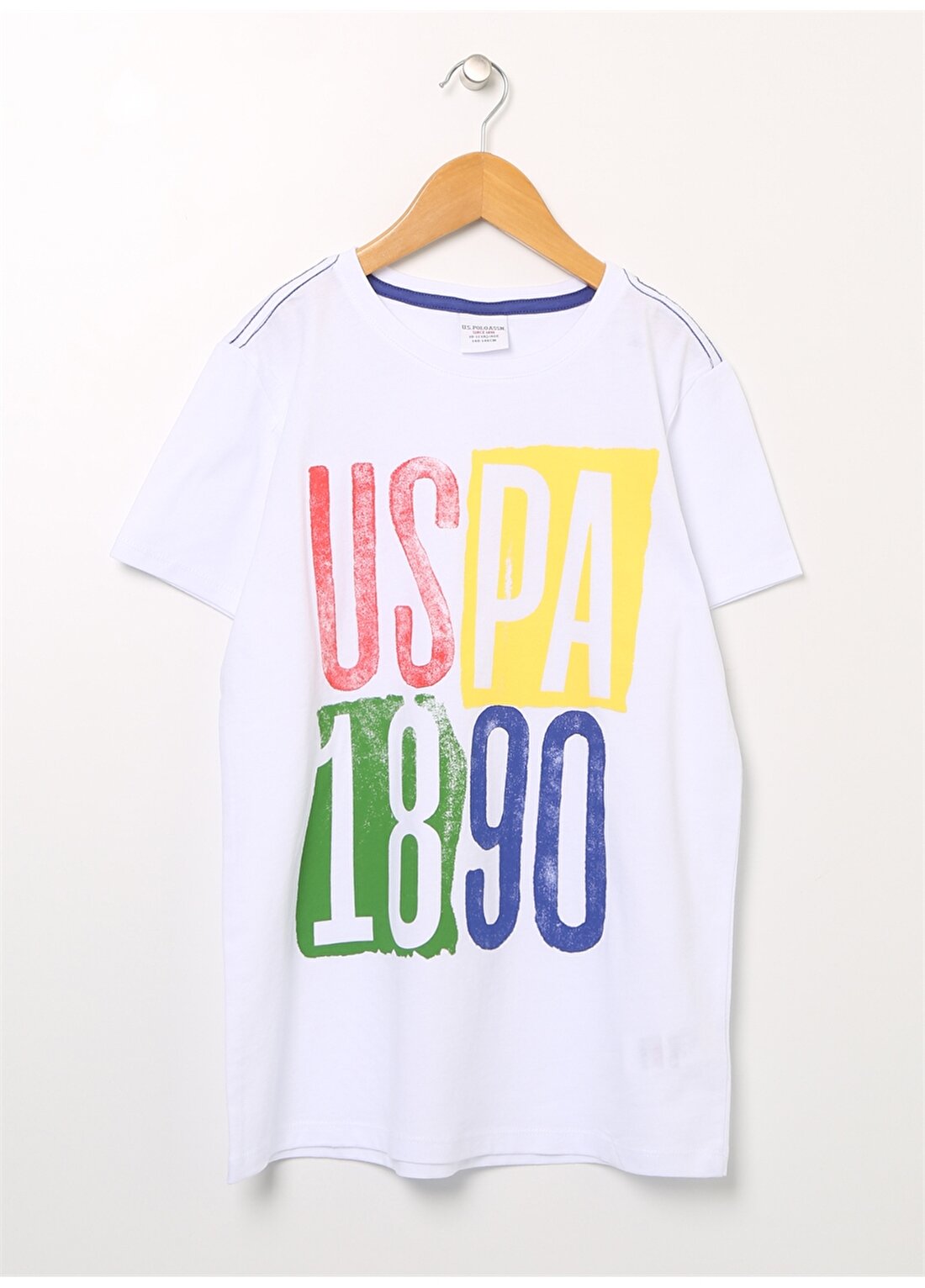 U.S. Polo Assn. Baskılı Beyaz Erkek Çocuk T-Shirt VILNUS VR013