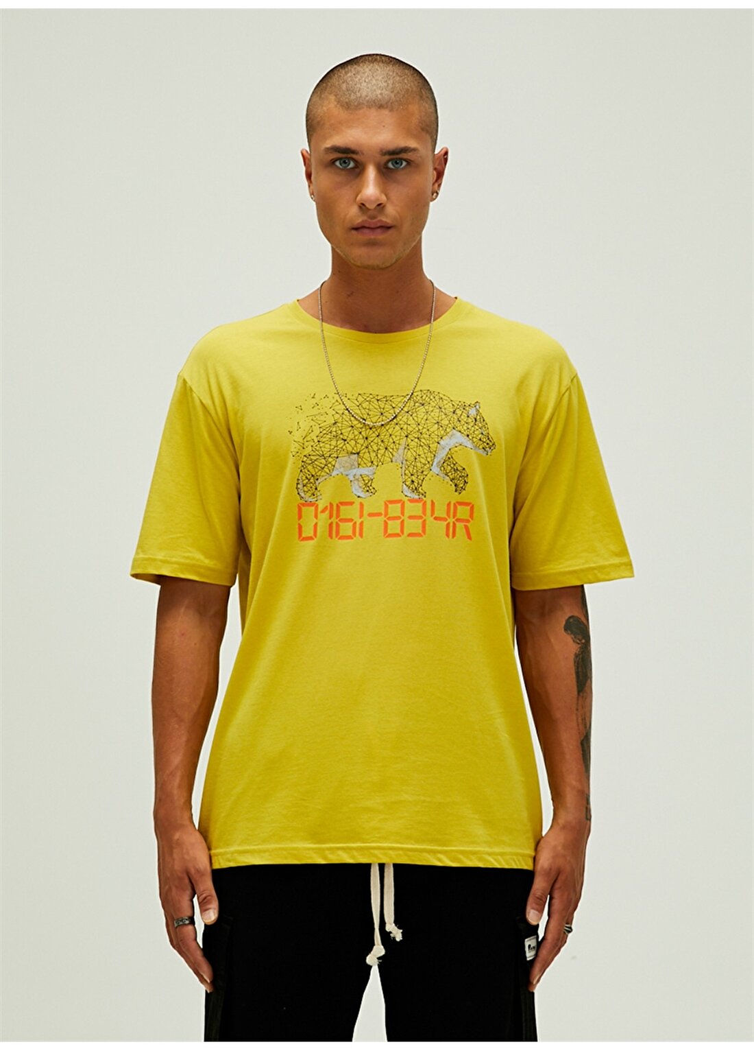 Bad Bear Sarı Erkek T-Shirt 22.01.07.050_DIGIBEAR T-SHIRT