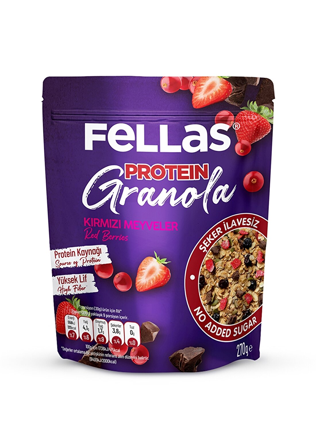 Fellas Protein Granola - Kırmızı Meyveler ( 270 G )