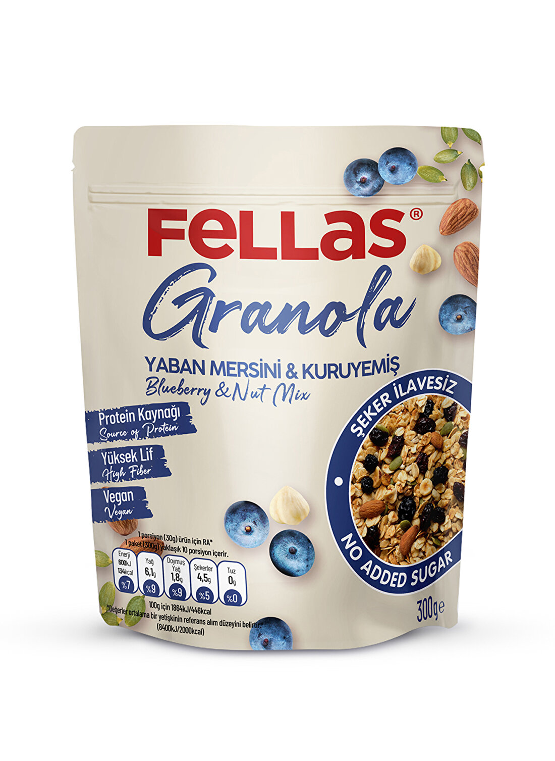 Fellas Granola Yaban Mersin Kuruyemiş 300