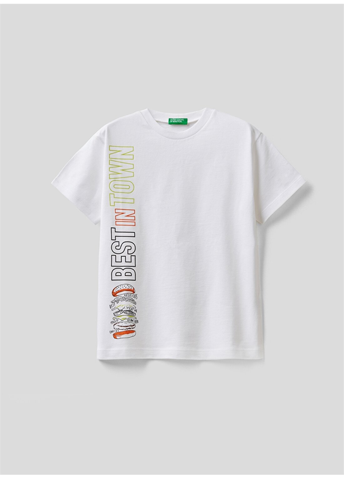 Benetton Beyaz Erkek Çocuk T-Shirt 3096C103X