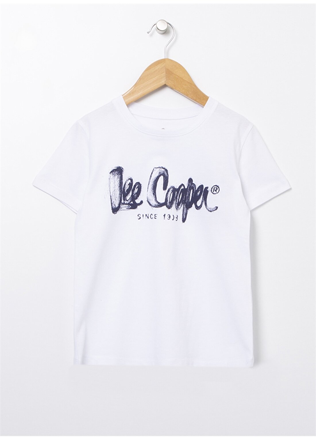 Lee Cooper 222 Lcb 242014 Drawinglogo Bisiklet Yaka Normal Kalıp Baskılı Beyaz Erkek Çocuk T-Shirt