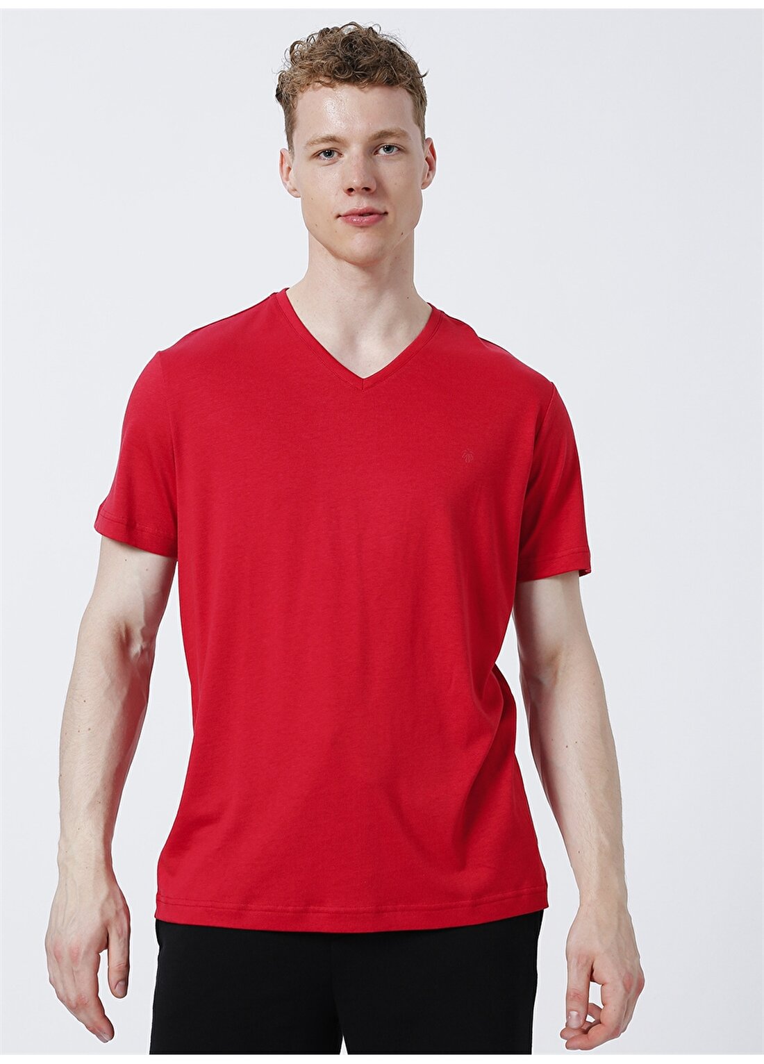 Blackspade 30847 V Yaka Normal Kalıp Düz Beyaz Erkek T-Shirt