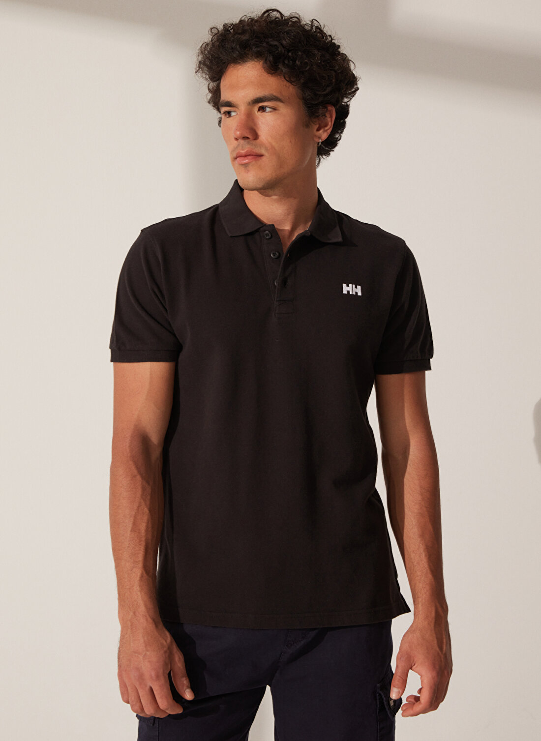 Helly Hansen Siyah Erkek Polo Yaka Polo T-Shirt TRANSAT POLO 