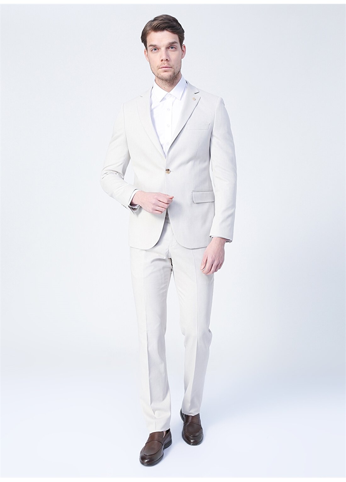 Altınyıldız Classics Normal Bel Slim Fit Bej Erkek Takım Elbise 4A3022200110