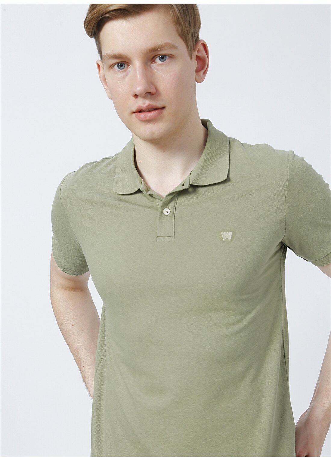 Wrangler Yeşil Erkek Polo T-Shirt W221015308_ Polo T-Shirt