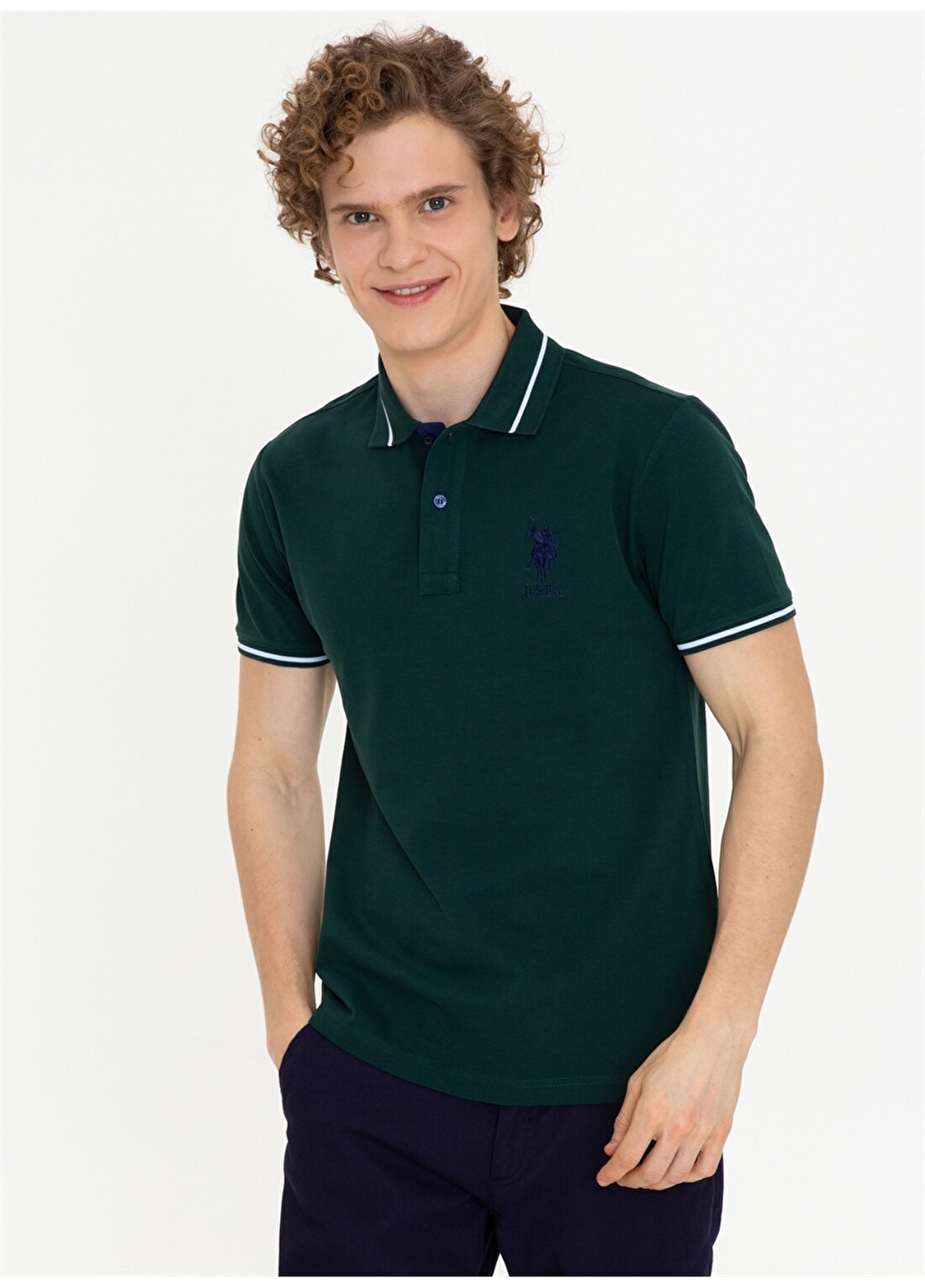 U.S. Polo Assn. G081SZ011.000.1372846 Koyu Yeşil Erkek T-Shirt