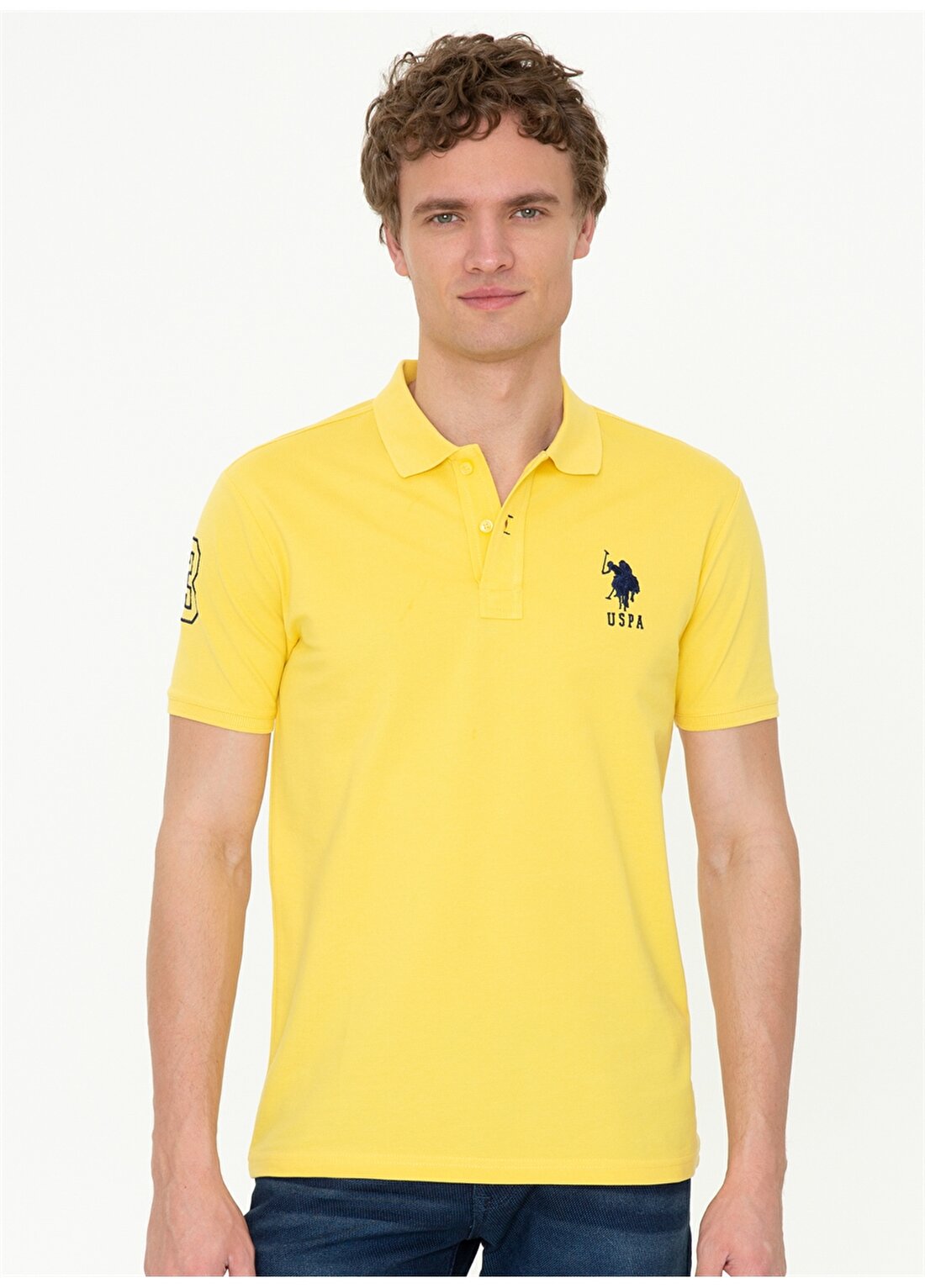 U.S. Polo Assn. G081SZ011.000.1372832 Açık Sarı Erkek T-Shirt