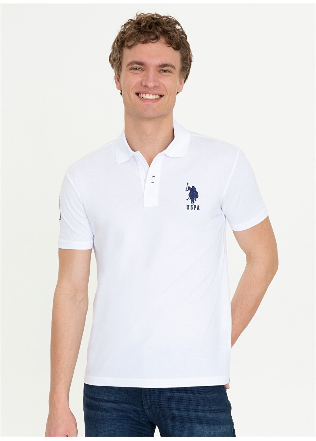 U.S. Polo Assn. G081SZ011.000.1372832 Beyaz Erkek T-Shirt