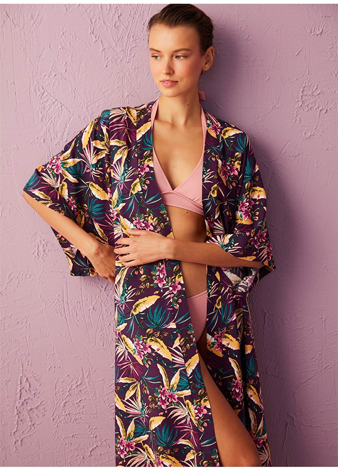 Penti Penti PL0ZE5RW22IY Çok Renkli Kadın Kimono Kimono