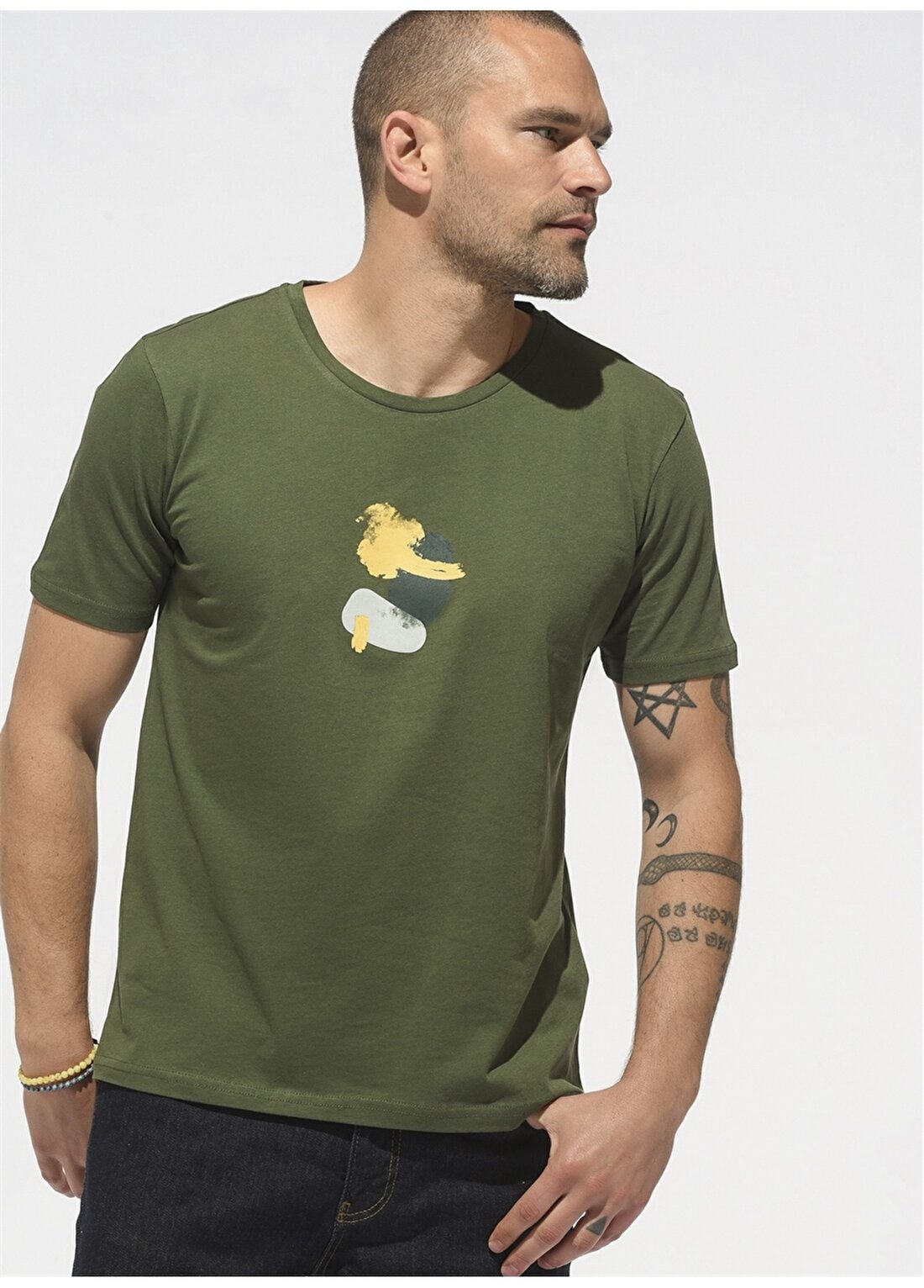 People By Fabrika Yeşil Erkek T-Shirt PFESS22TS0065