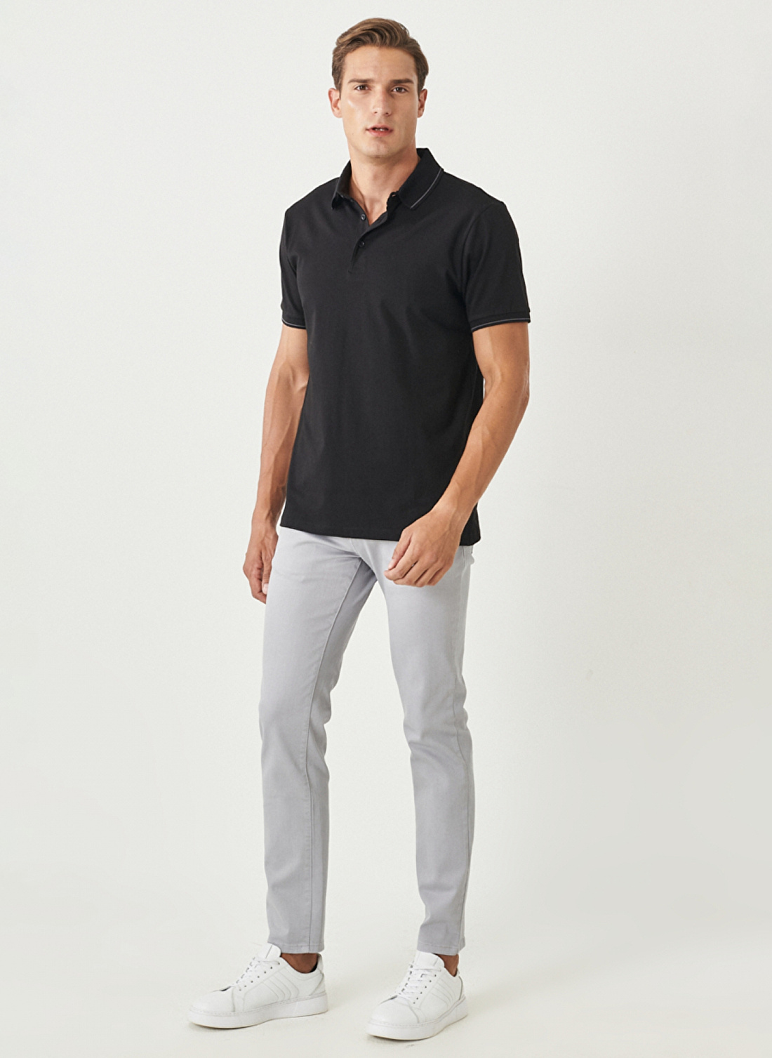 Altınyıldız Classics Normal Bel Dar Paça Slim Fit Gri Erkek Pantolon 4A1400000101