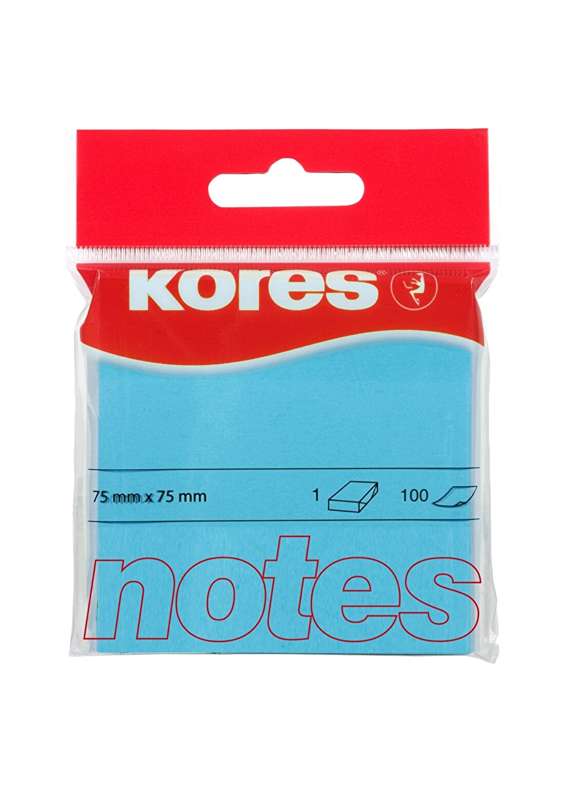 Kores Mavi Çocuk Not Kağıdı Neon Mavi Not Kağıdı75x75mm 100