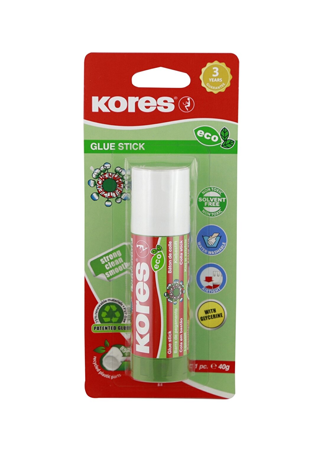 Kores Beyaz Çocuk Yapıştırıcı Glue Stick Yapıştırıcı 1X 40G