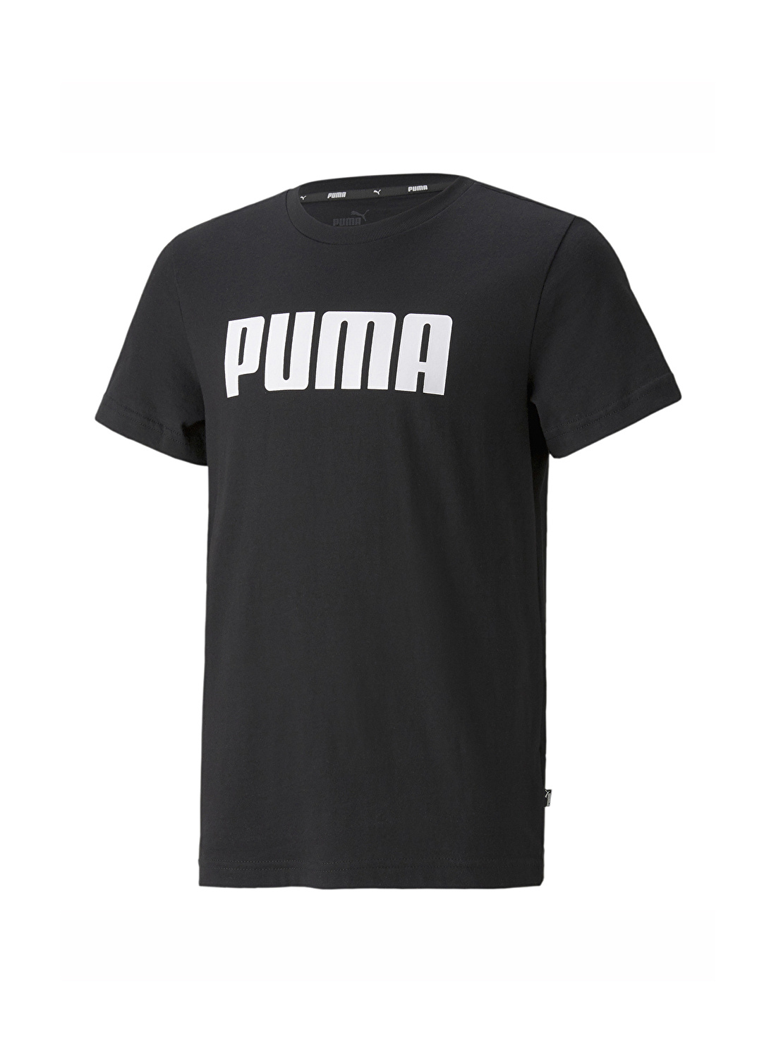 Puma Siyah Kız Çocuk Bisiklet Yaka Kısa Kollu Baskılı T-Shirt 84759401 Boys ESS PUMA Tee  