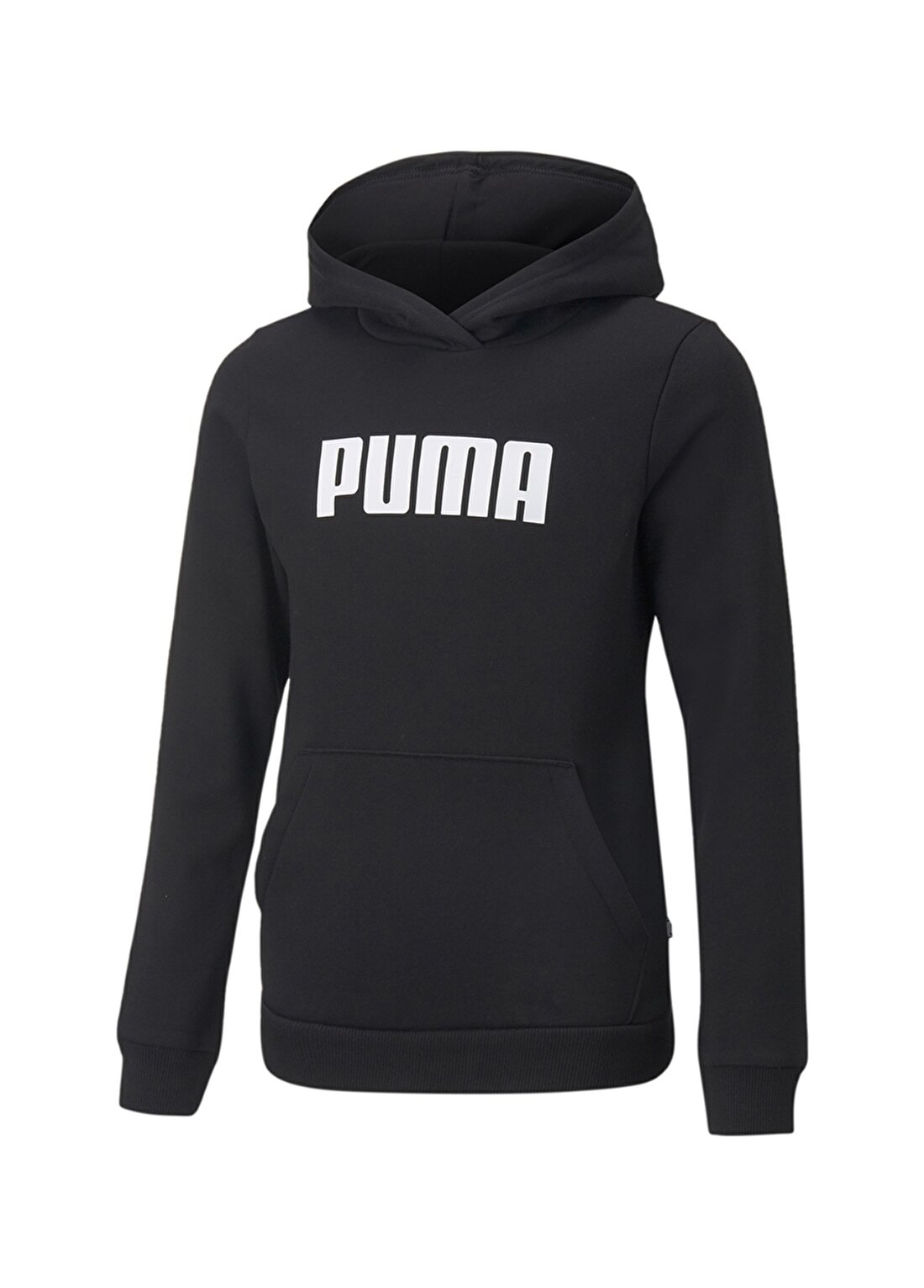 Puma Siyah Kız Çocuk Kapüşonlu Uzun Kollu Baskılı Sweatshirt 84758703 Girls ESS PUMA Hoody FL