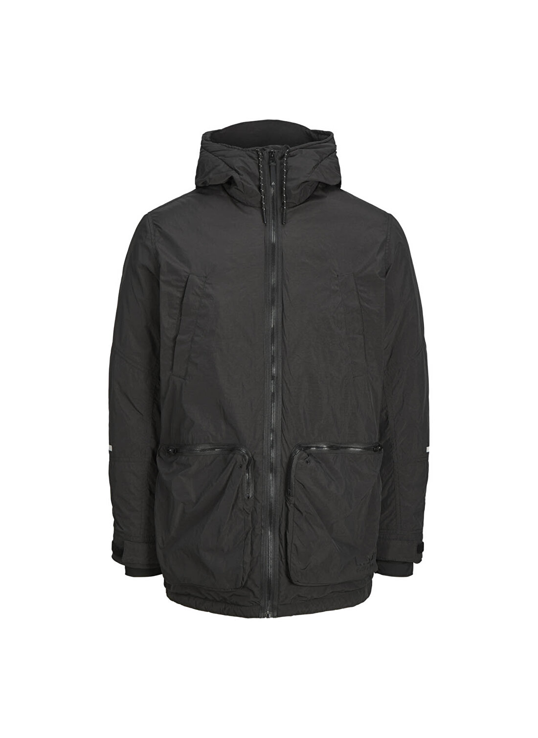 Jack & Jones Siyah Erkek Kapüşonlu   Mont 12215407_JCOMOTION PARKA