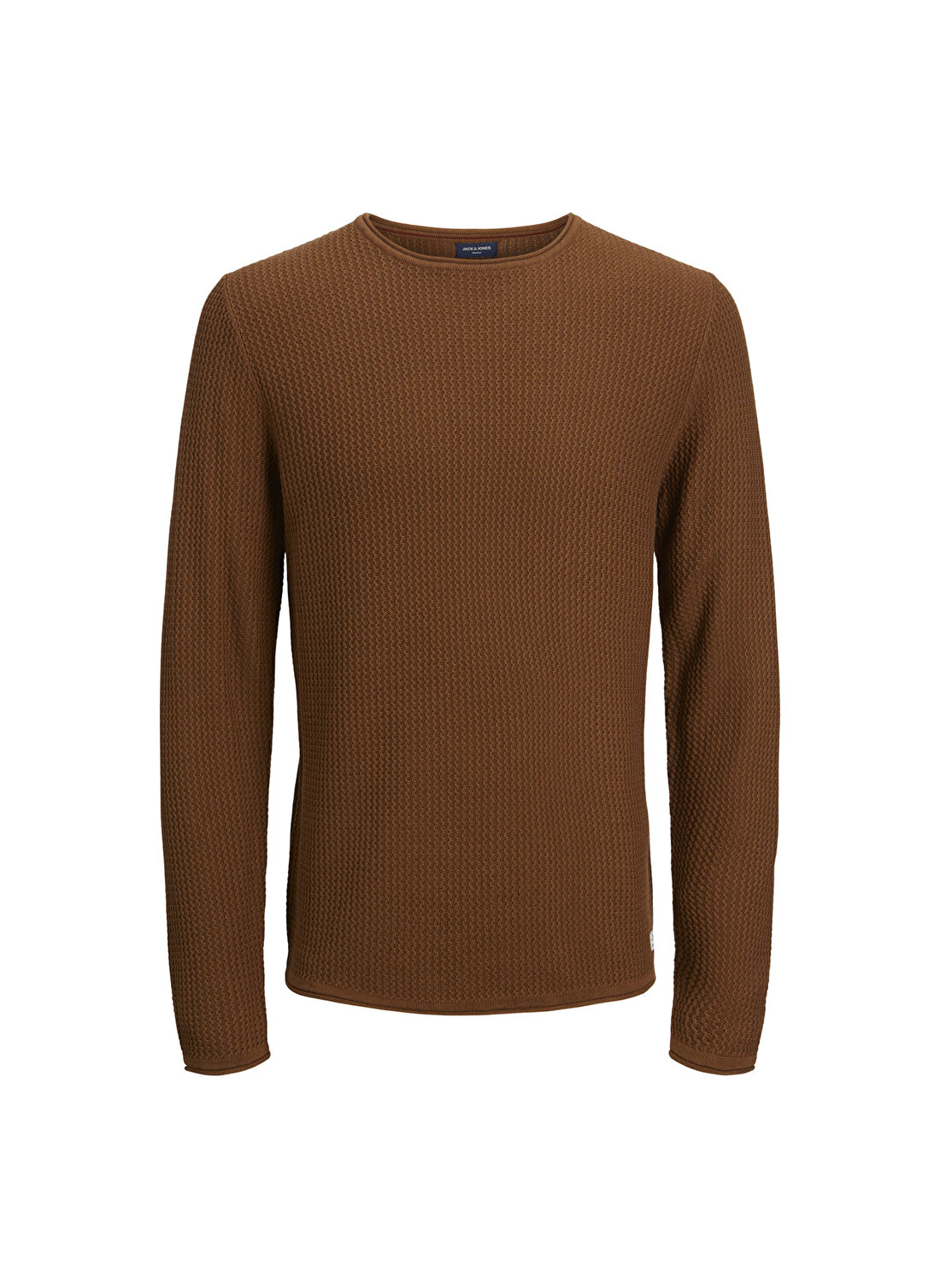 Jack & Jones Bisiklet Yaka Düz Kahve Erkek Kazak 12179861_JPRBLUCARLOS KNIT CREW NEC