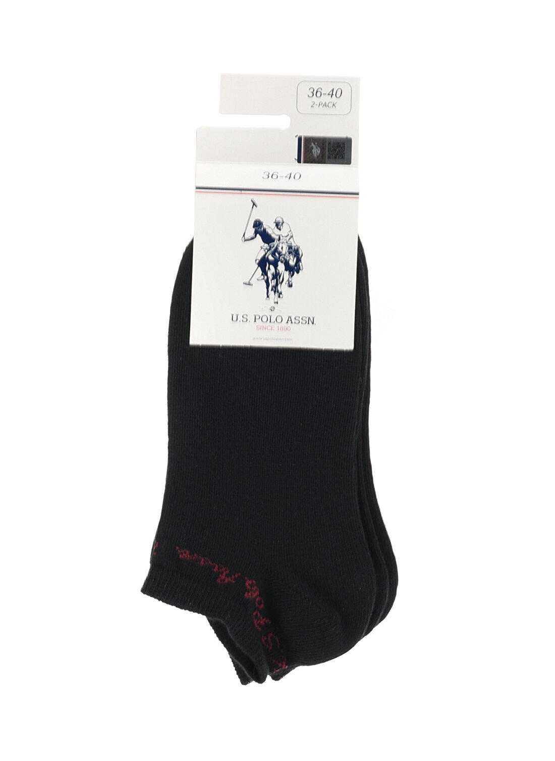 U.S. Polo Assn. Siyah Kadın Çorap 2'Lİ PAKET CORASK22-2