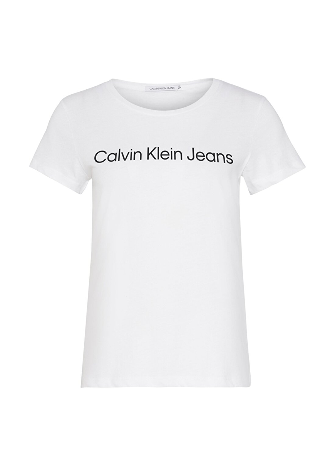 Calvin Klein Jeans Bisiklet Yaka Normal Kalıp Beyaz Kadın T-Shirt J20J220253YAF