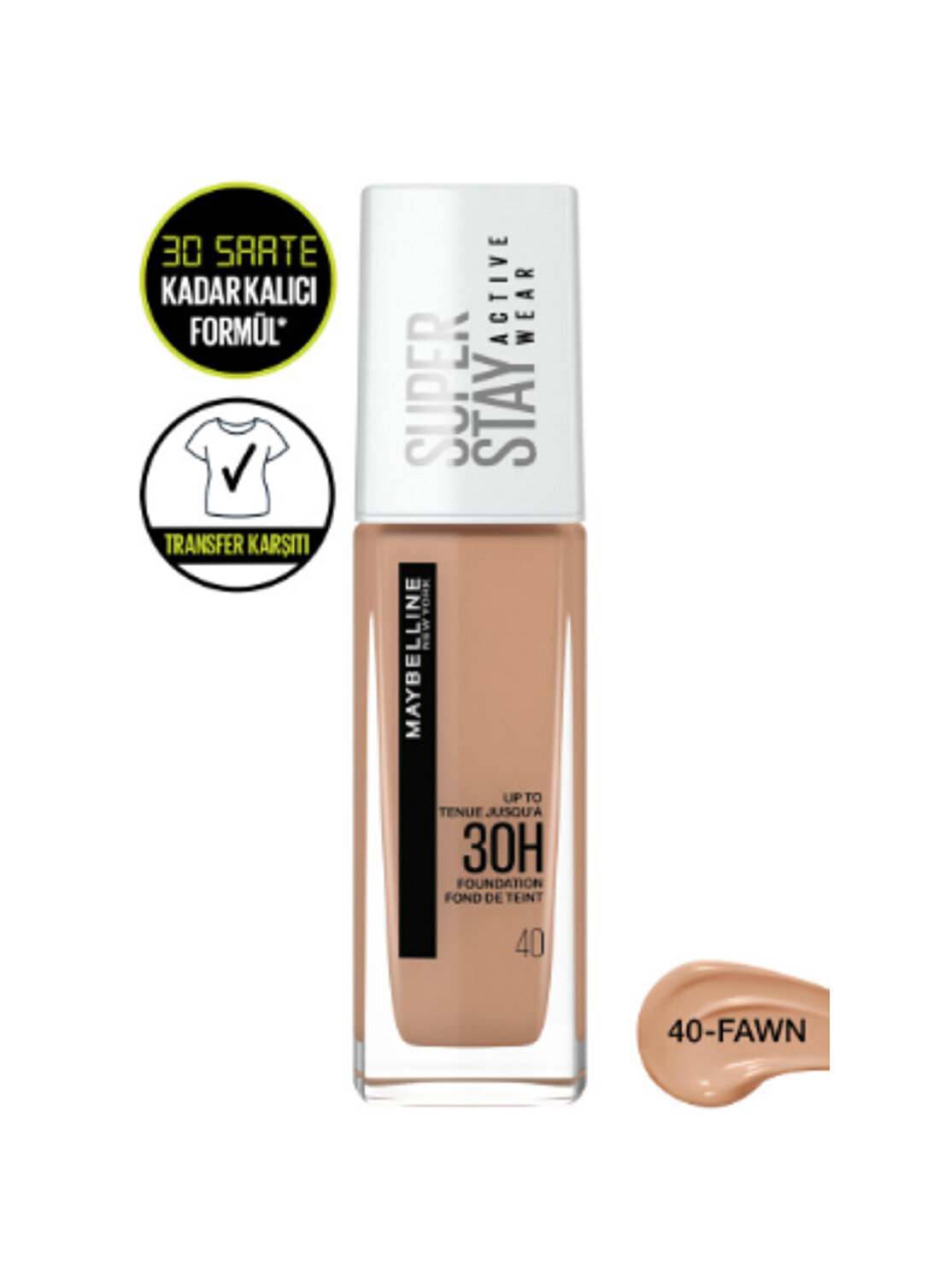 Maybelline Fondöten Superstay Active Wear 30H No:40 Fondöten