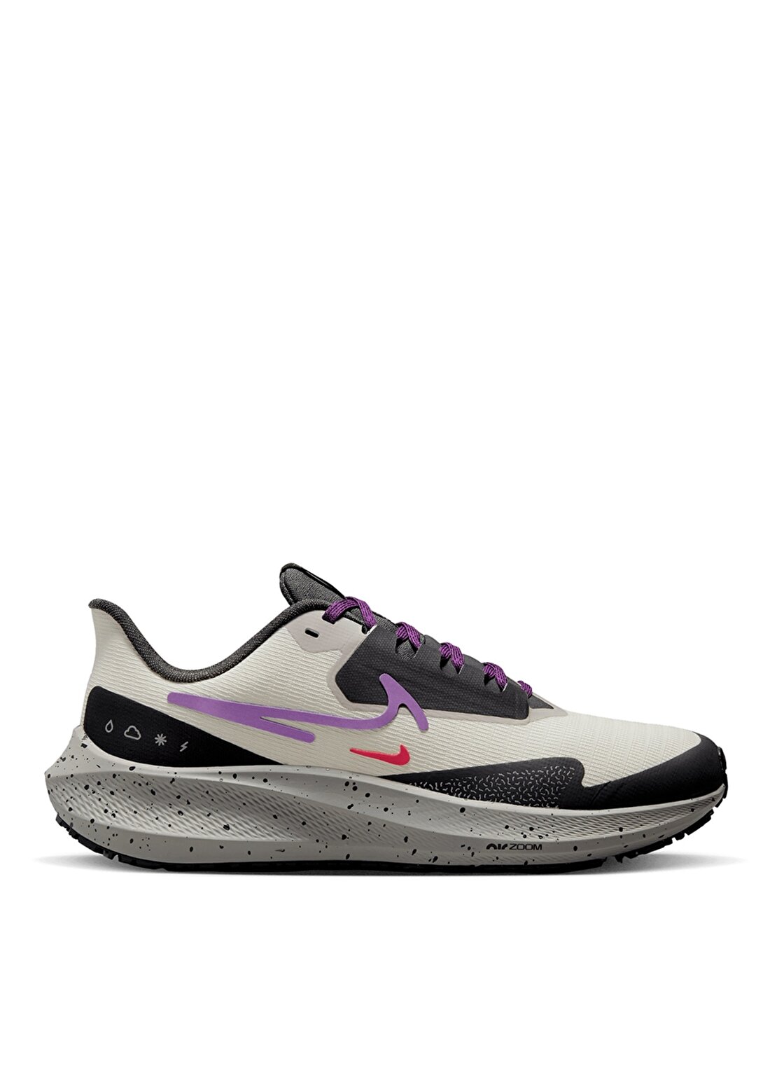 Nike Siyah - Gri - Gümüş Kadın Koşu Ayakkabısı DO7626-003 W AIR ZOOM PEG 39 SHIELD