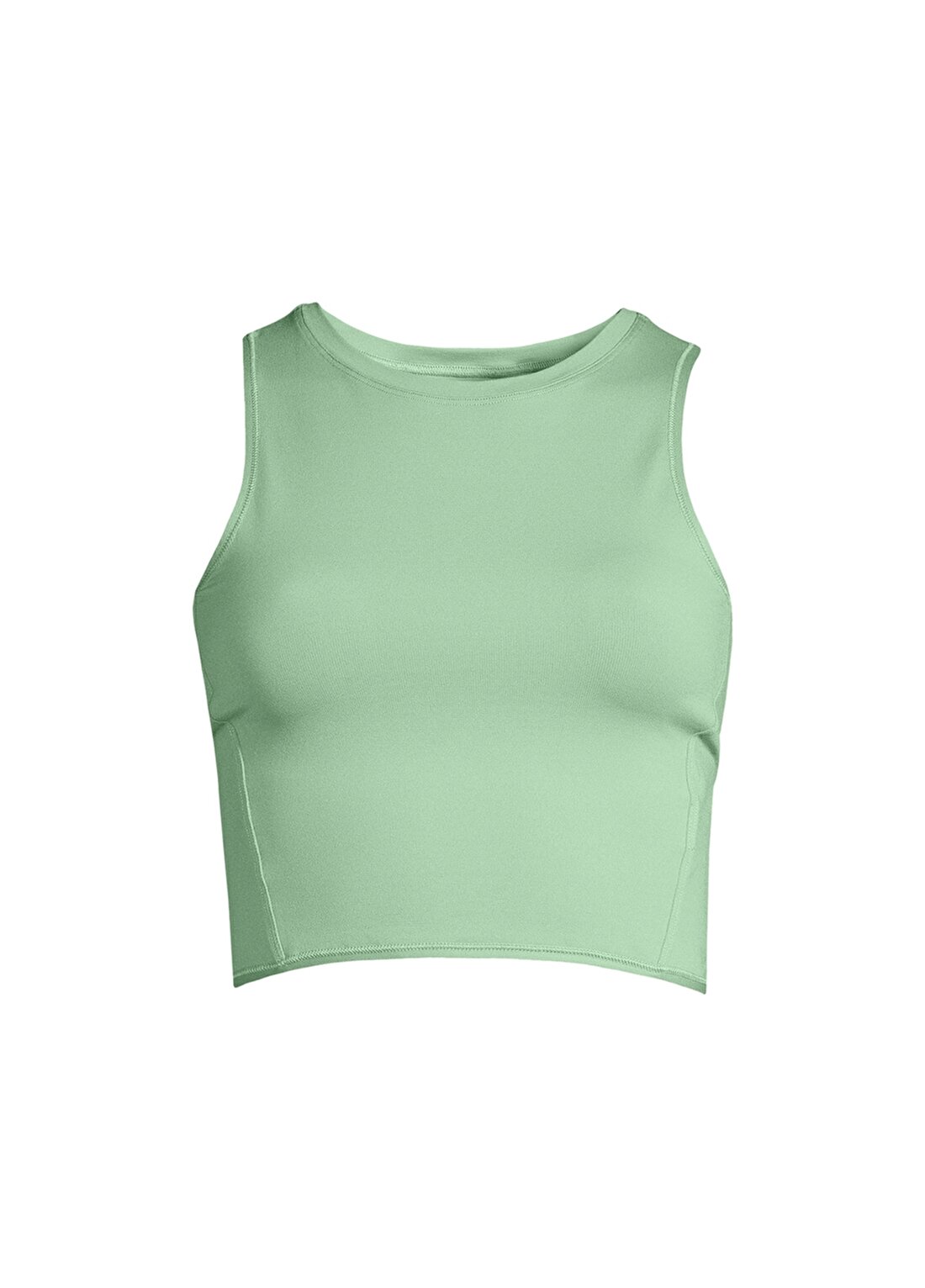 Casall Yeşil O Yaka Kadın Düz Atlet 22134-368 Overlap Crop Top