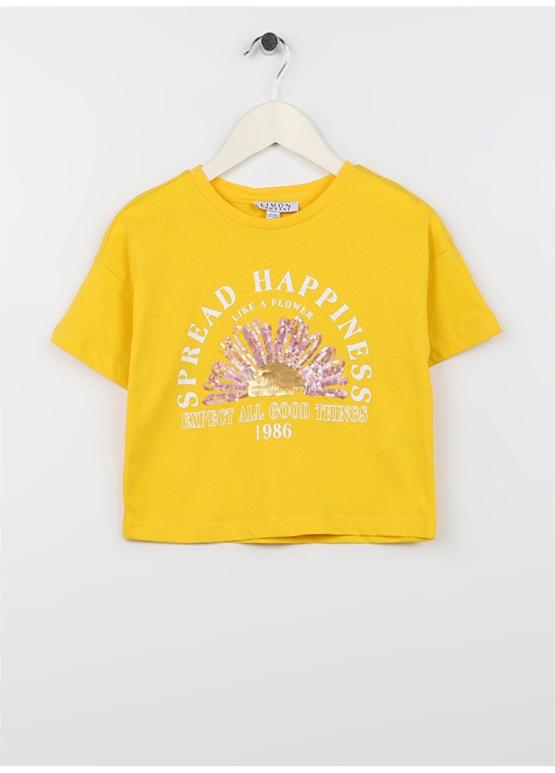 Limon Baskılı Sarı Kız Çocuk T-Shirt READ GIRL-23