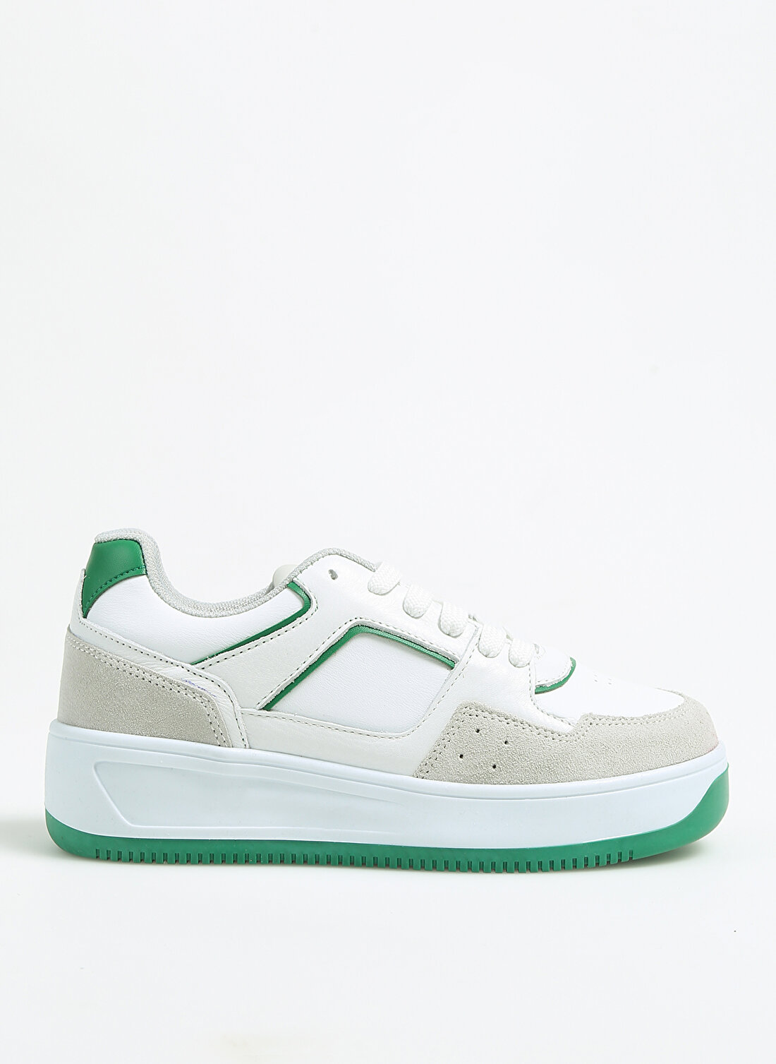 Fabrika Beyaz - Yeşil Kadın Sneaker TERSHY 