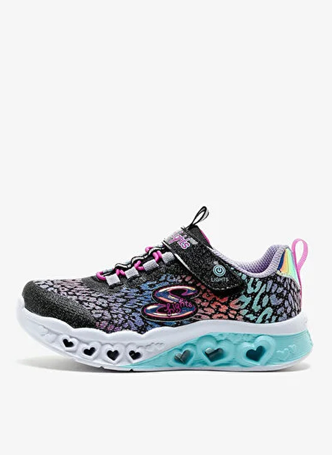 Skechers Siyah - Çok Renkli Kız Çocuk Yürüyüş Ayakkabısı 302314L BKMT FLUTTER HEART LIGHTS-L