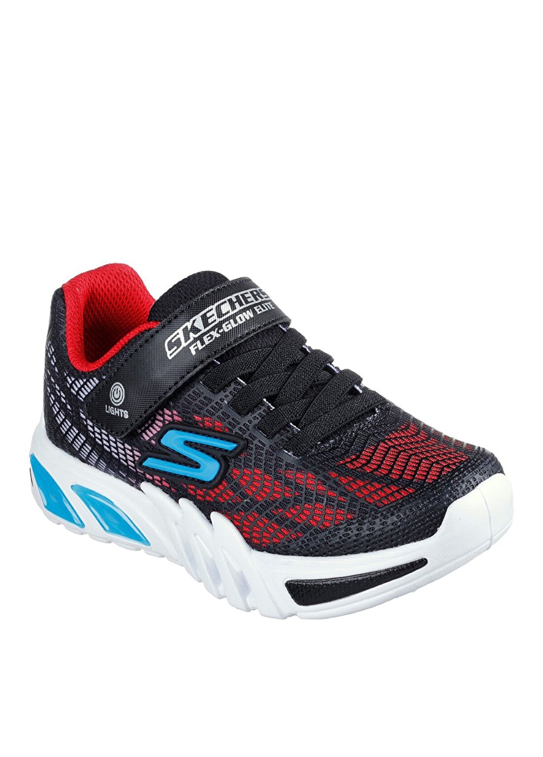 Skechers Siyah - Kırmızı - Mavi Erkek Çocuk Yürüyüş Ayakkabısı 400137L BKRB FLEX-GLOW ELITE - VORL