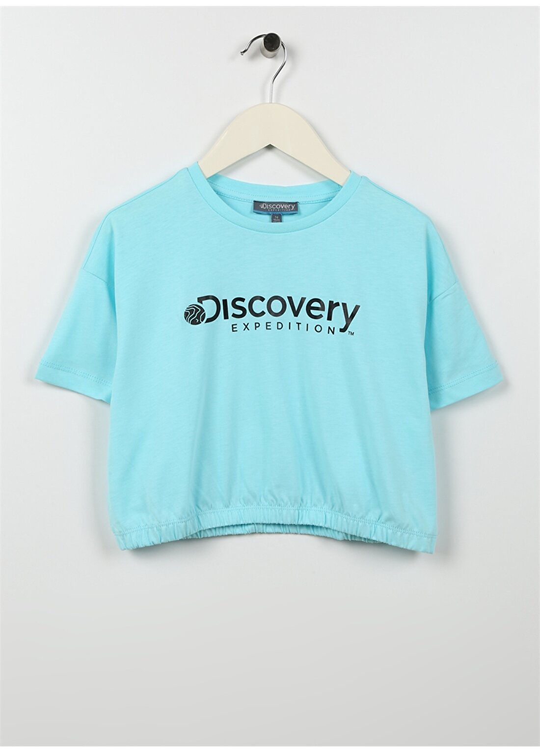 Discovery Expedition Mint Kız Çocuk Bisiklet Yaka Kısa Kollu Baskılı T-Shirt ZENTA GIRL
