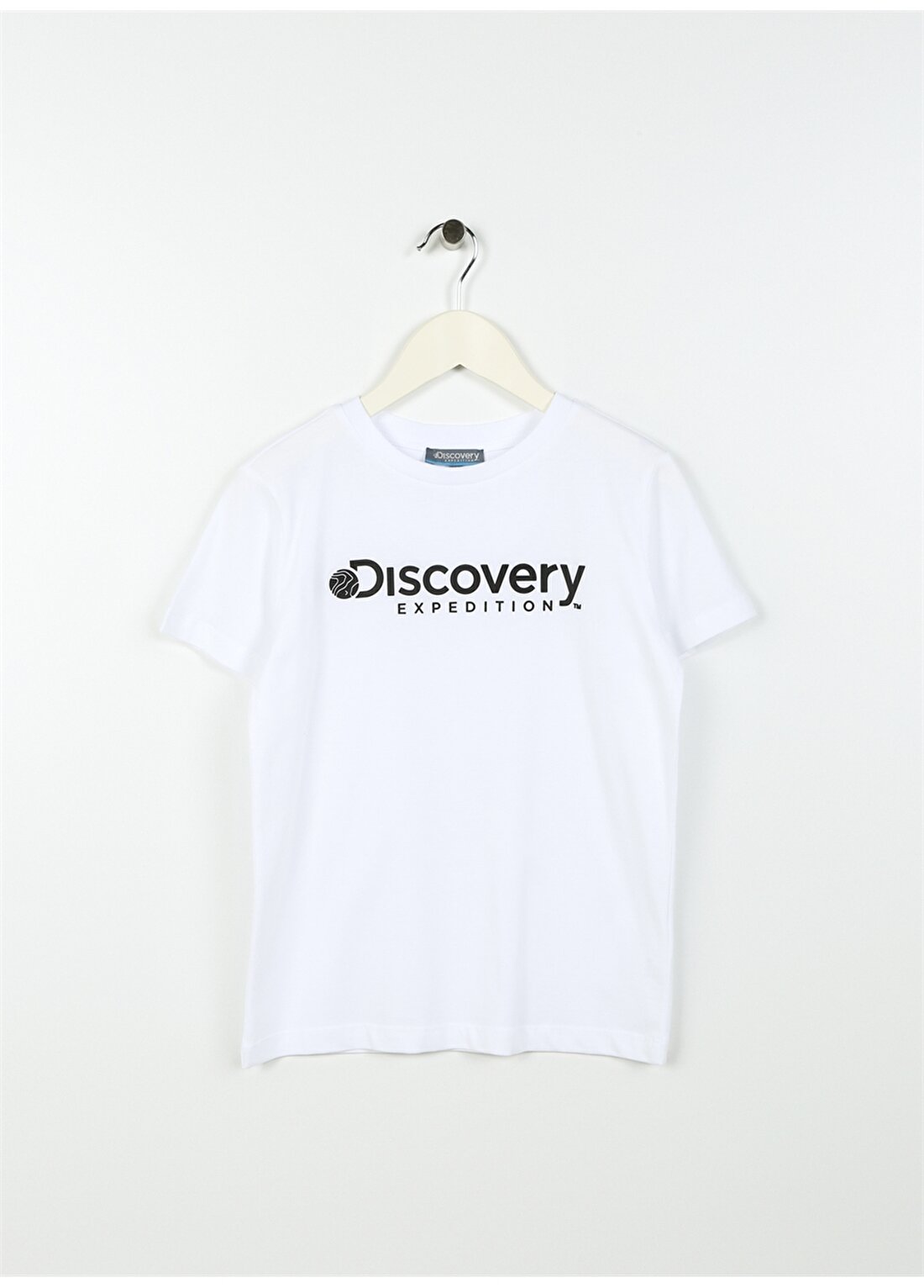 Discovery Expedition Beyaz Erkek Çocuk Bisiklet Yaka Kısa Kollu Baskılı T-Shirt ROGERS BOY