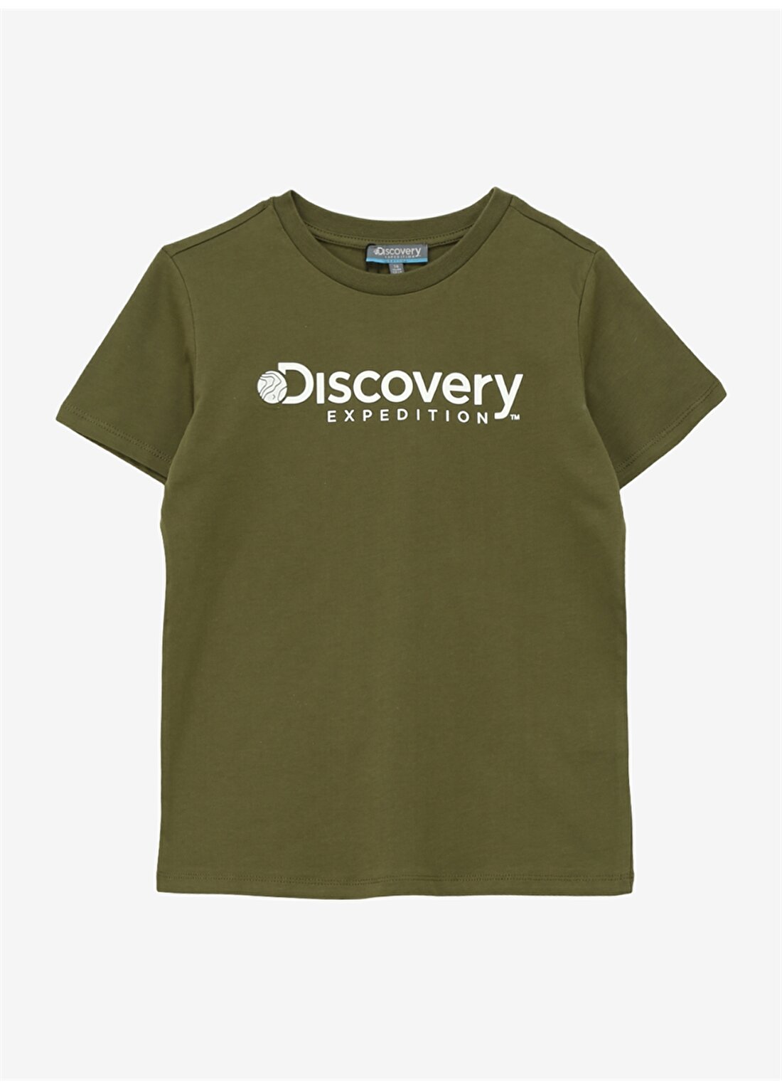 Discovery Expedition Haki Erkek Çocuk Bisiklet Yaka Baskılı T-Shirt ROGERS BOY