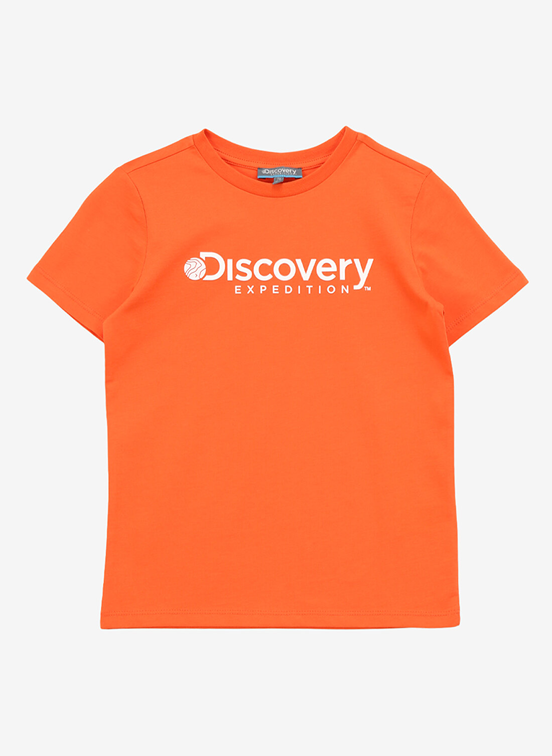 Discovery Expedition Turuncu Erkek Çocuk Bisiklet Yaka Kısa Kollu Baskılı T-Shirt ROGERS BOY  