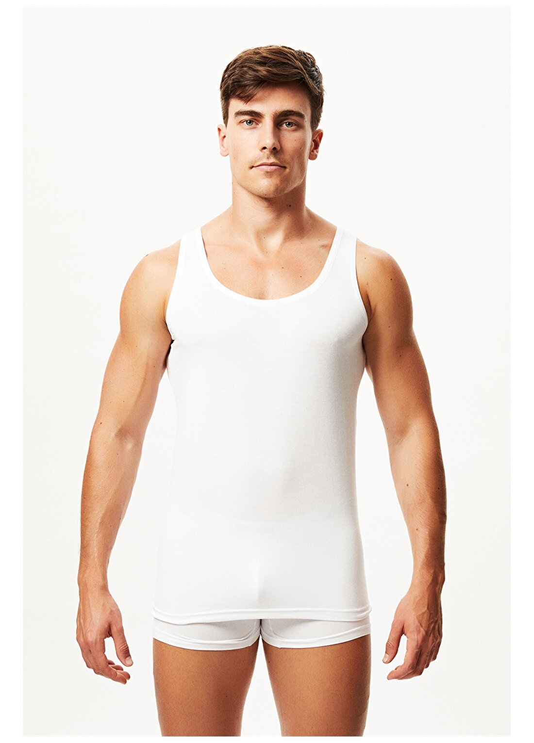 Dosxx Özel Kot Çantalı Elegant Modal Elastan Soft Beyaz 2'Li Atlet