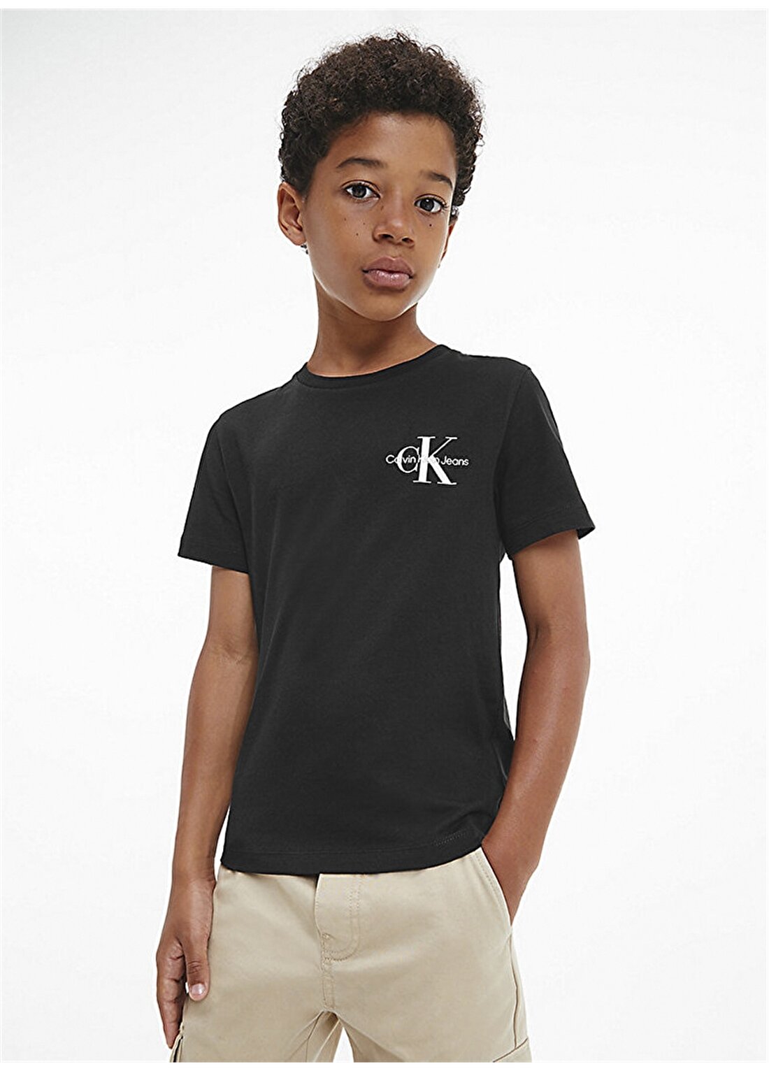 Calvin Klein Düz Erkek Çocuk Siyah Sweatshırt IB0IB01231BEH