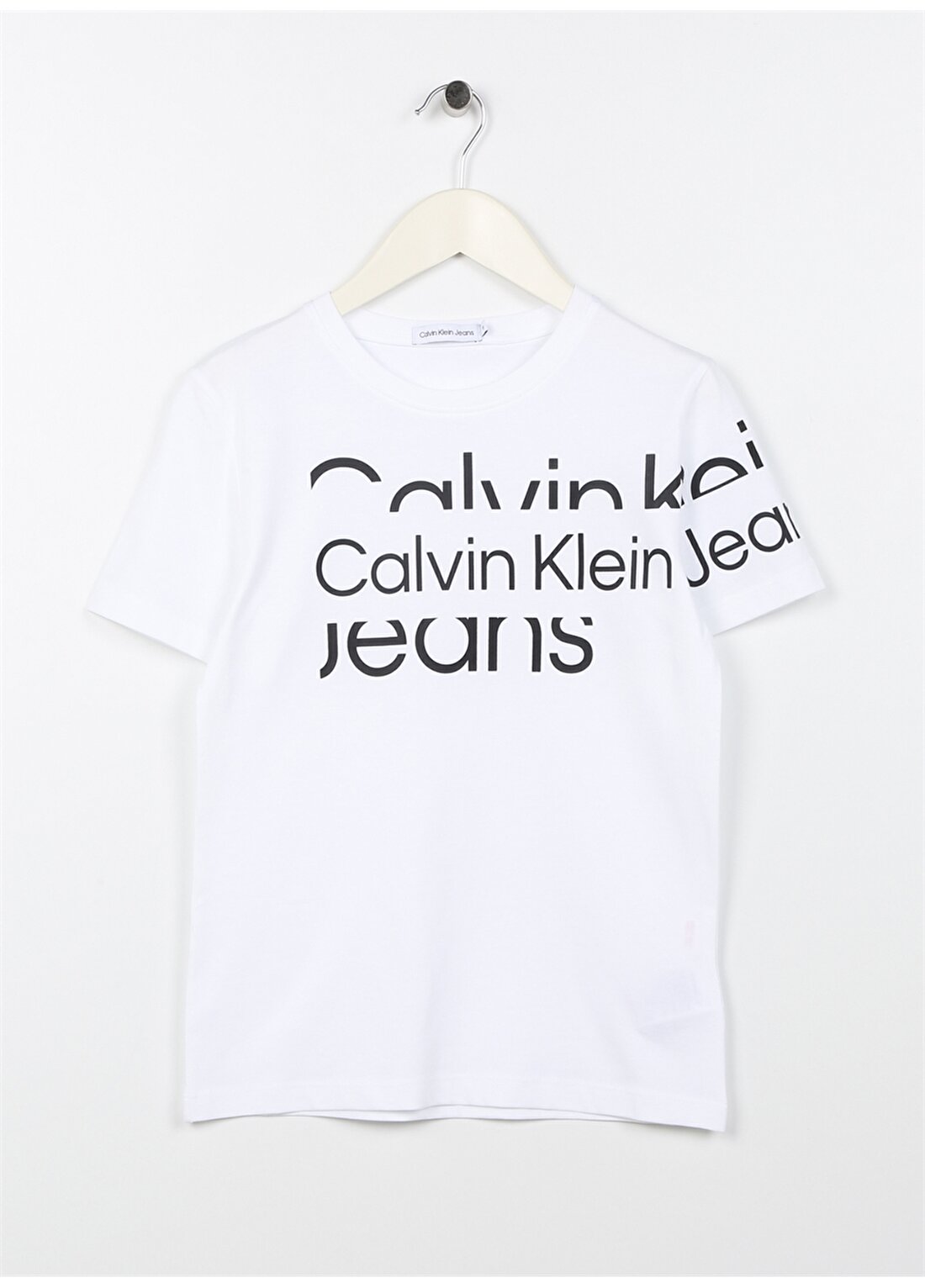 Calvin Klein Baskılı Beyaz Erkek Çocuk T-Shirt IB0IB01650YAF
